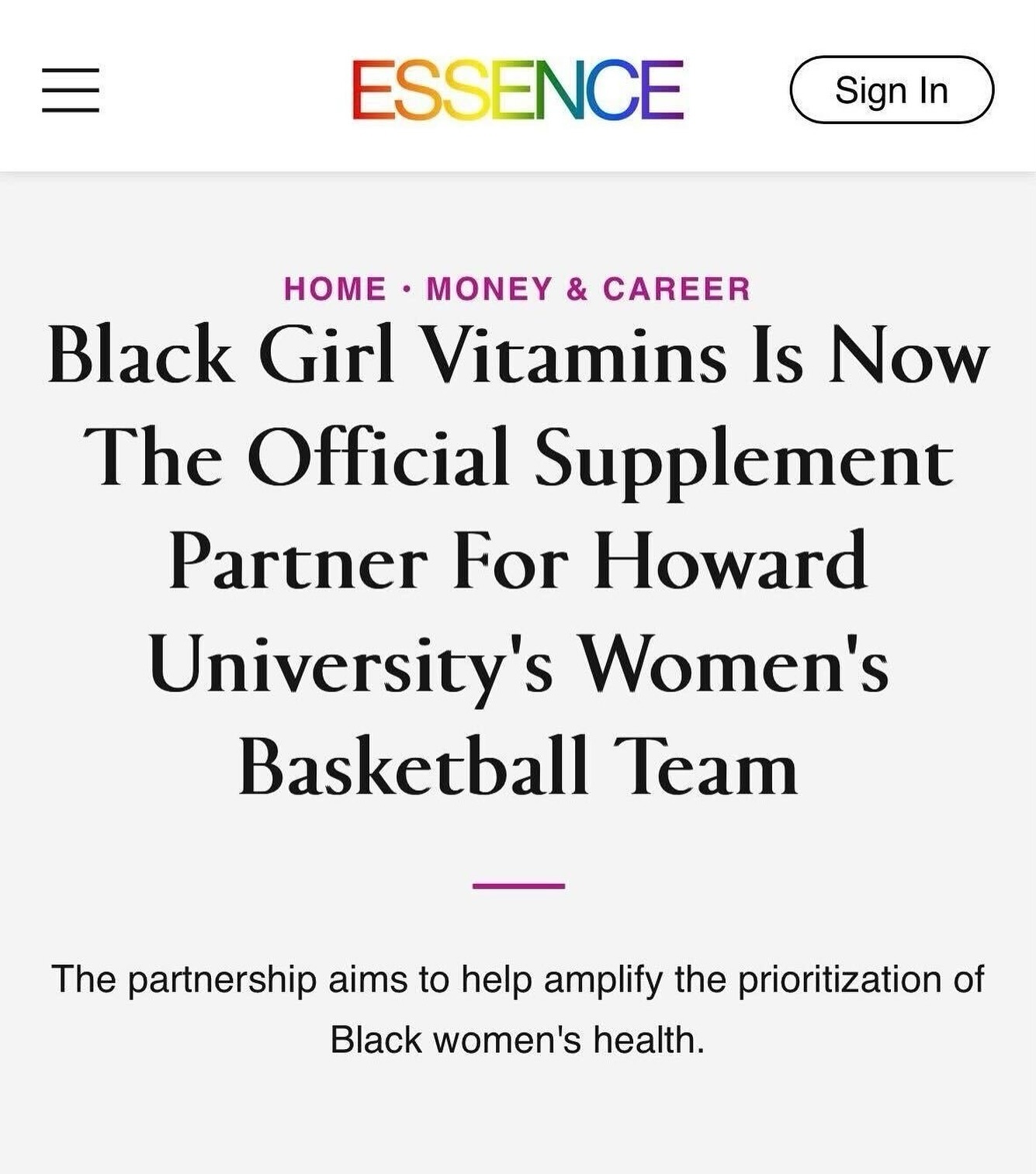 Black Girl Vitamins Facebook ad
