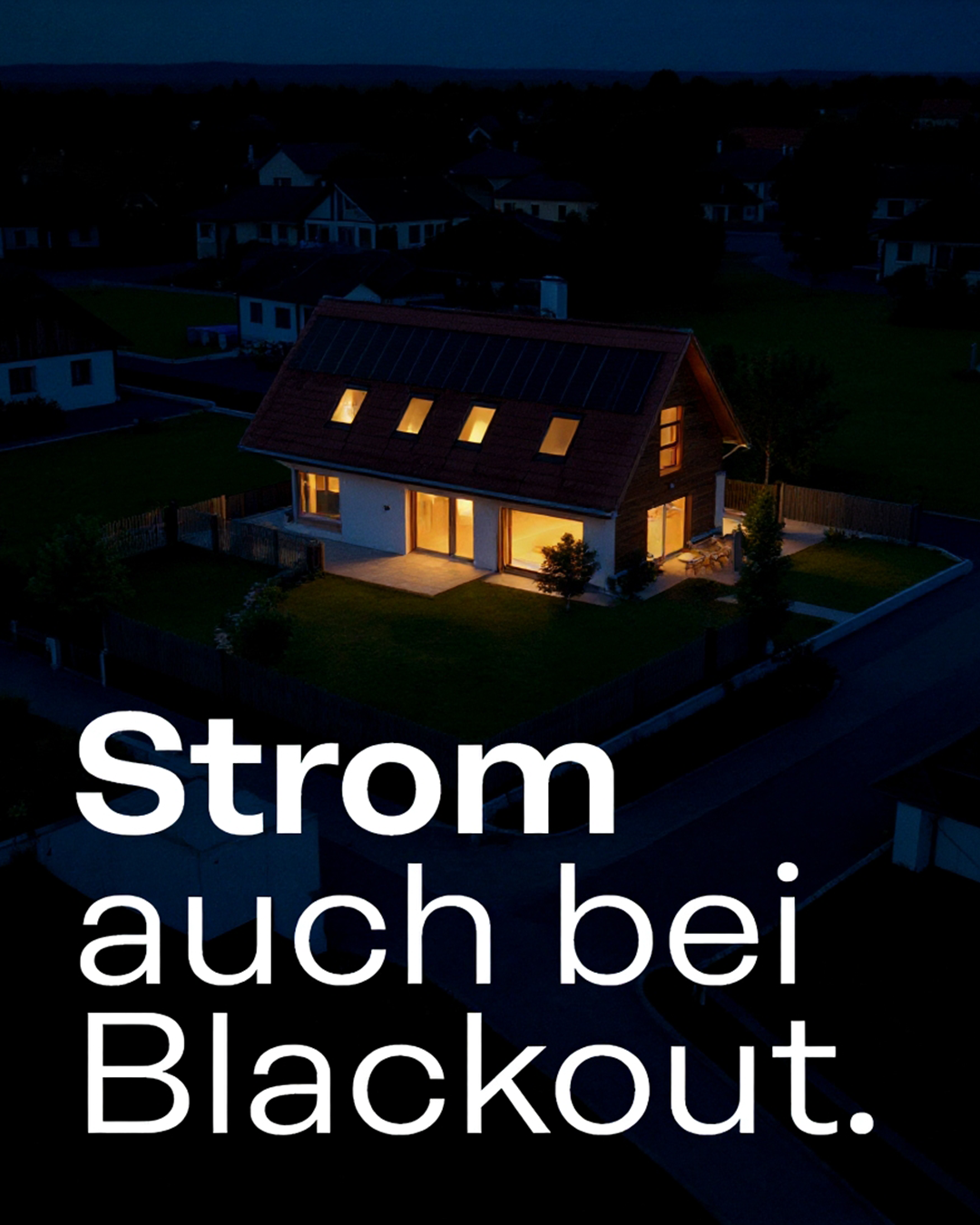 Fronius Deutschland Facebook ad: Bleib bei Stromausfällen versorgt
