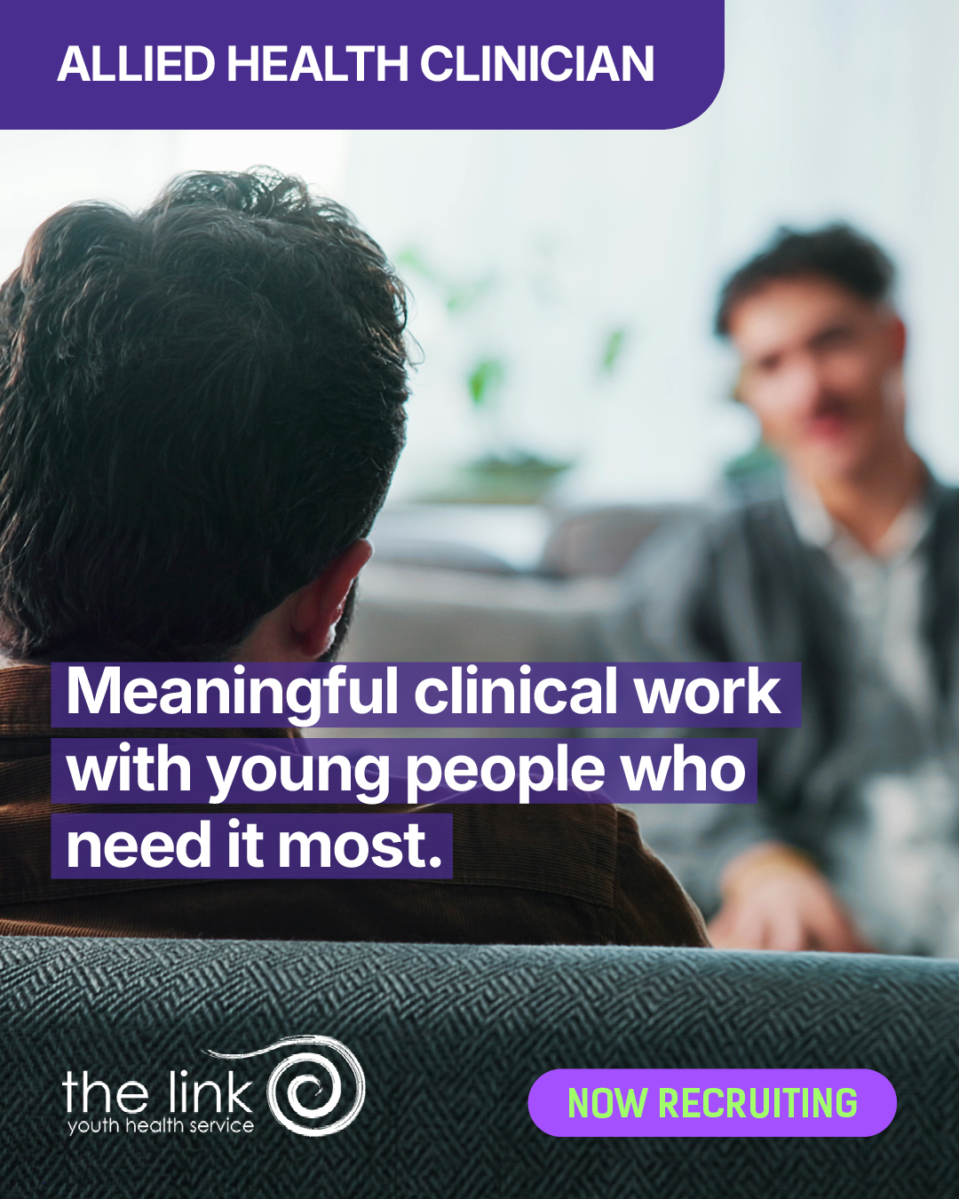headspace Hobart Facebook ad: Looking for meaningful clinical work with young people…