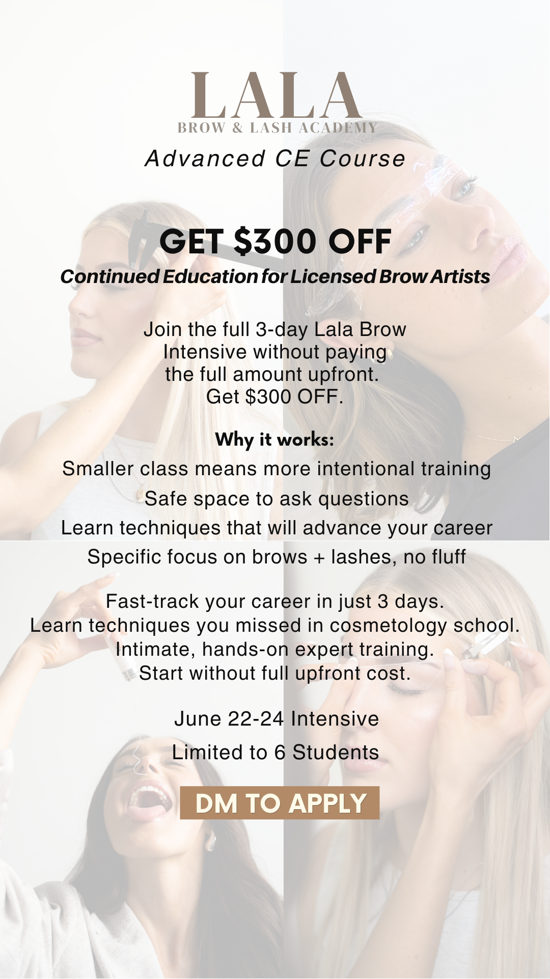 LALA BROWS Facebook ad from May 20, 2026