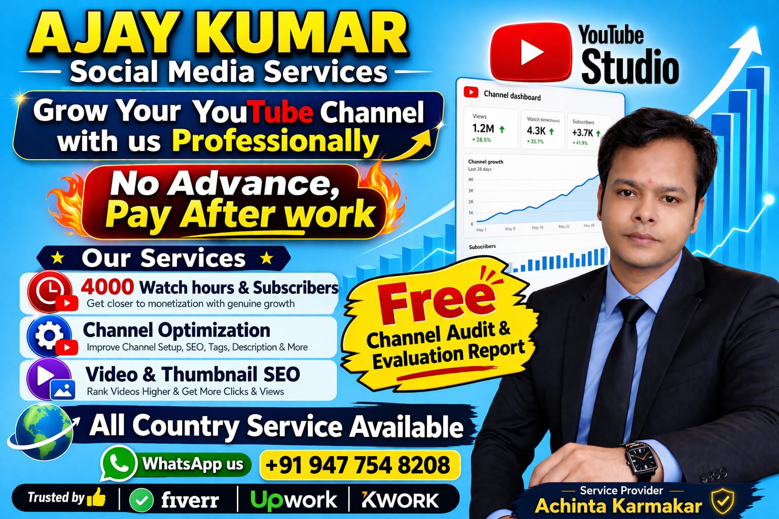 AJAY KUMAR Social Media Services Facebook ad from Apr 12, 2026