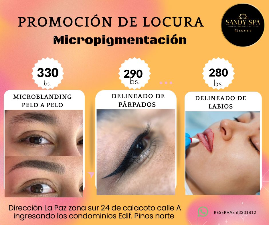 Sandy Spa Facebook ad: MICROPIGMENTACIÓN