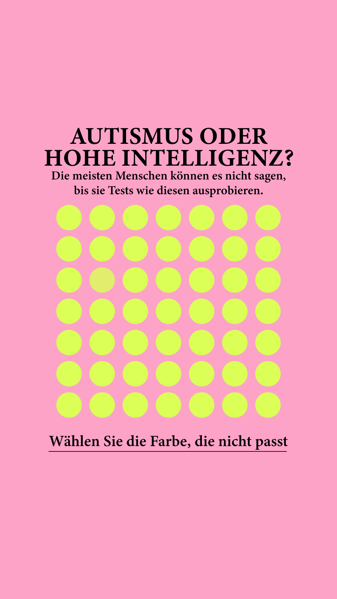 International IQ test Facebook ad