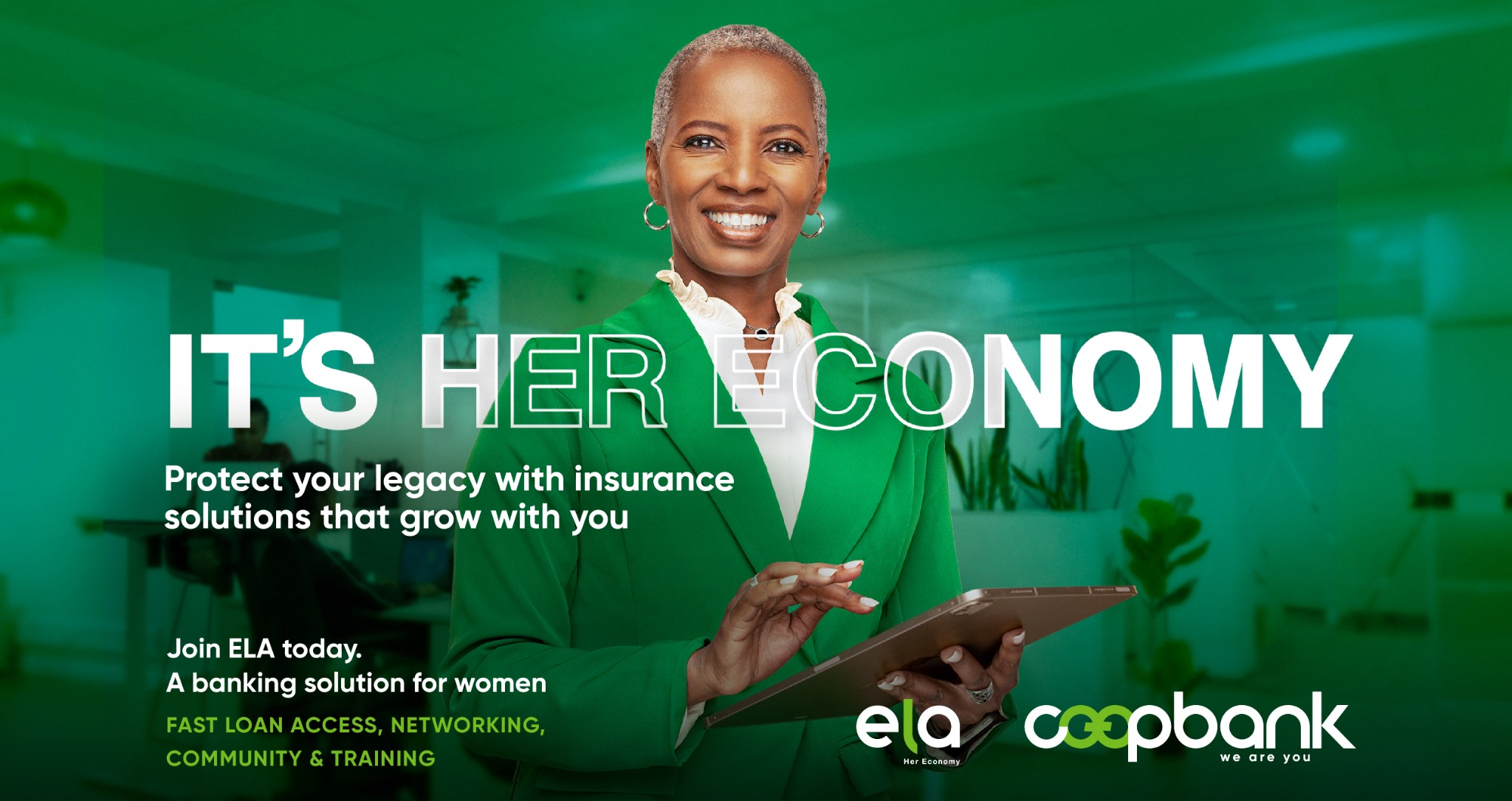 Co-op Bank Kenya Facebook ad: She's built a legacy worth protecting.