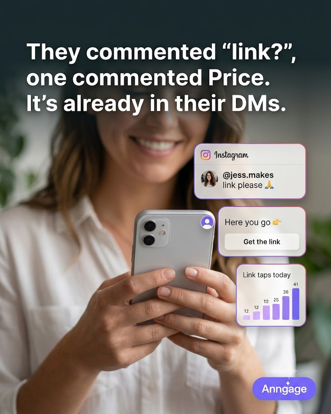 Anngage Facebook ad: The best IG comment-to-DM automation. Free to start.