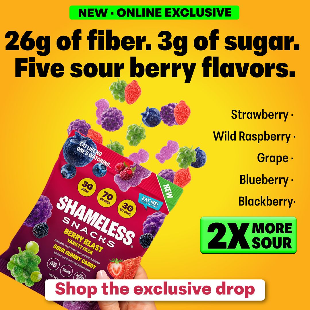 Shameless Snacks Facebook ad