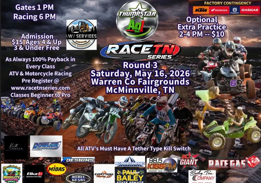 Race TN Series Facebook ad: McMinnville, TN and surrounding areas we are calling…