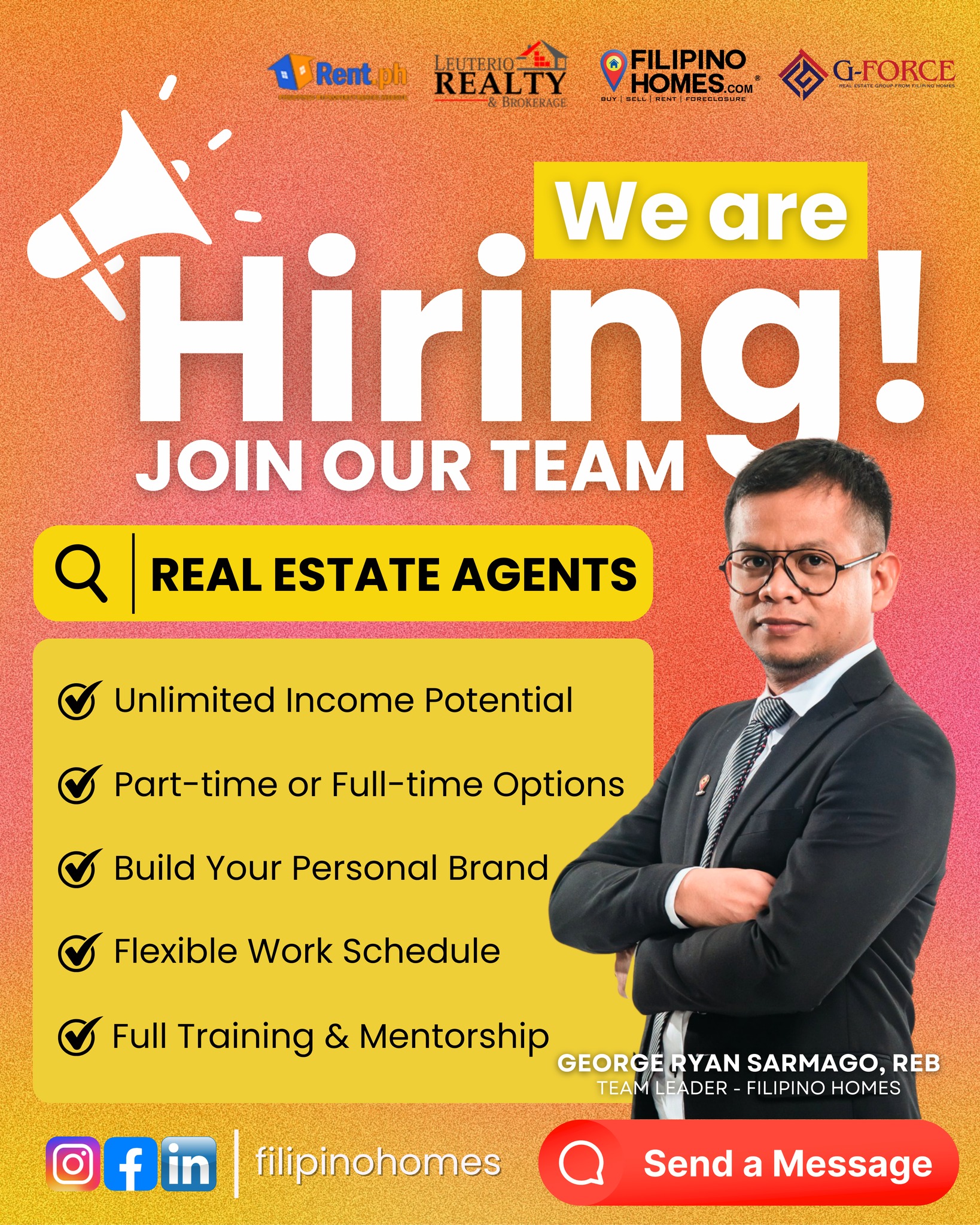 Filipino Homes Gforce Facebook ad: What if your next career gave you more…