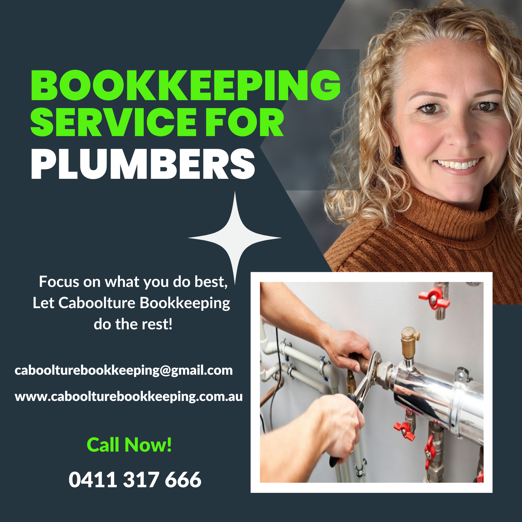 Caboolture Bookkeeping Facebook ad: Free 15-minute chat