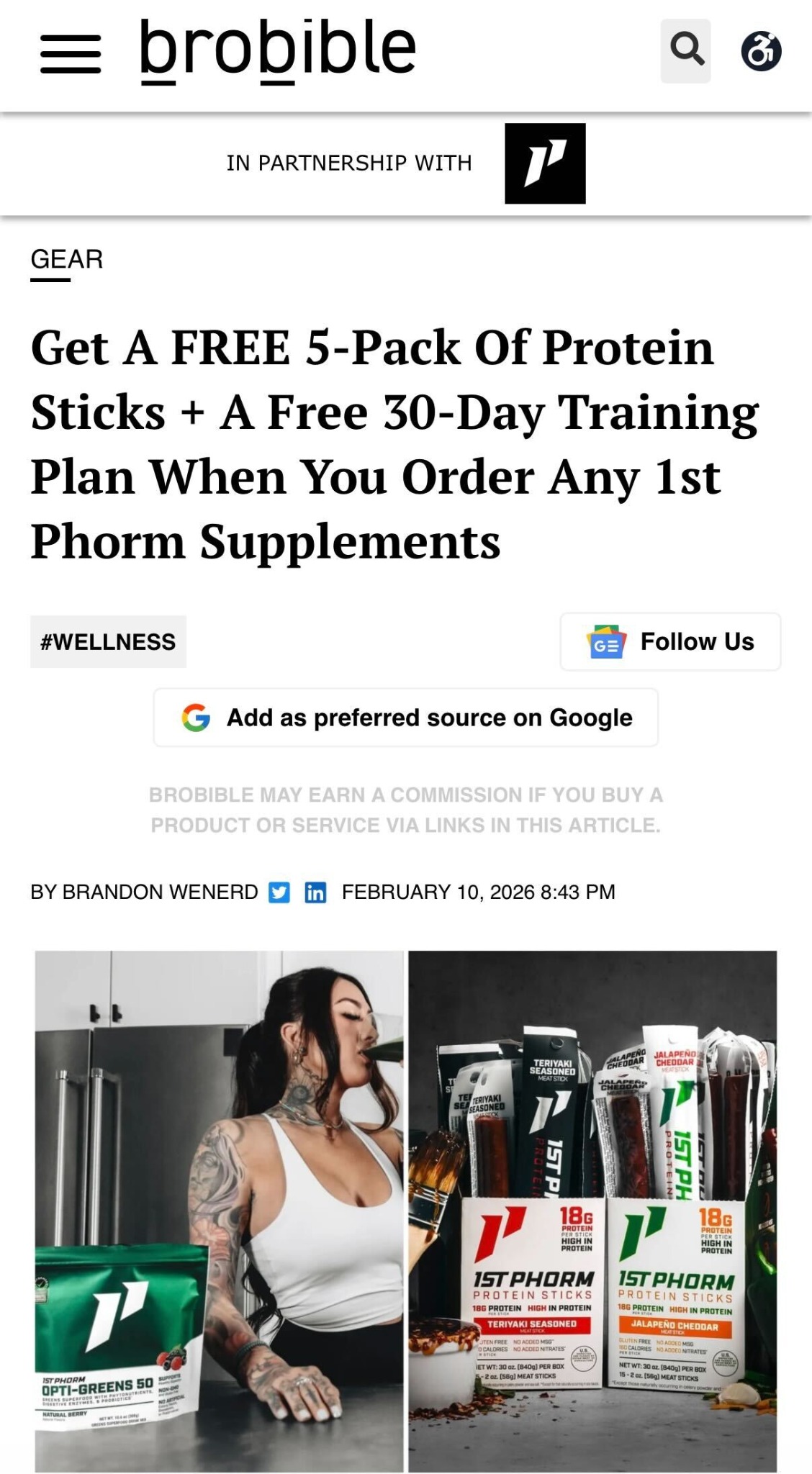 BroBible Facebook ad