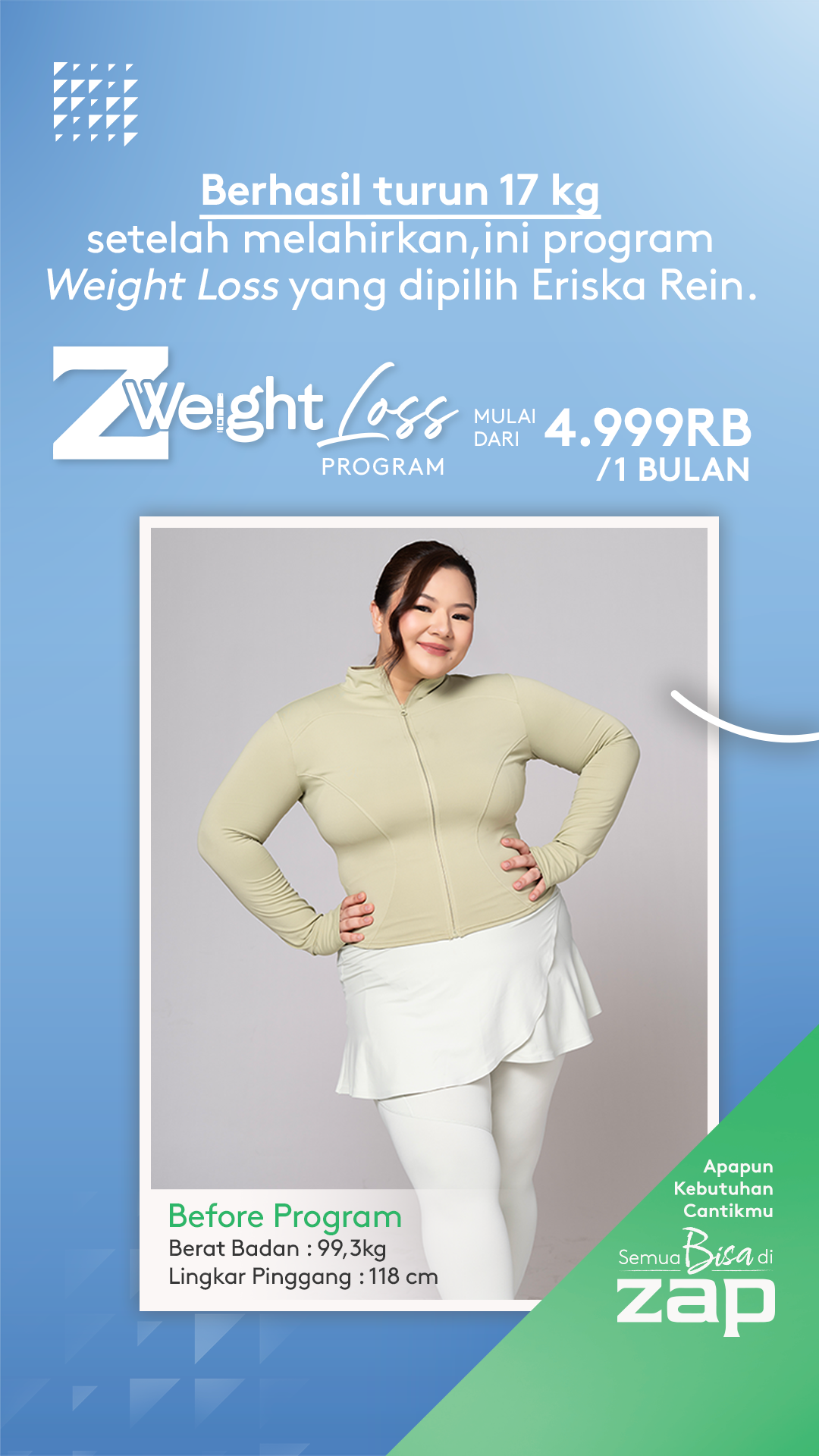 ZAP Clinic Indonesia Facebook ad from Aug 14, 2026