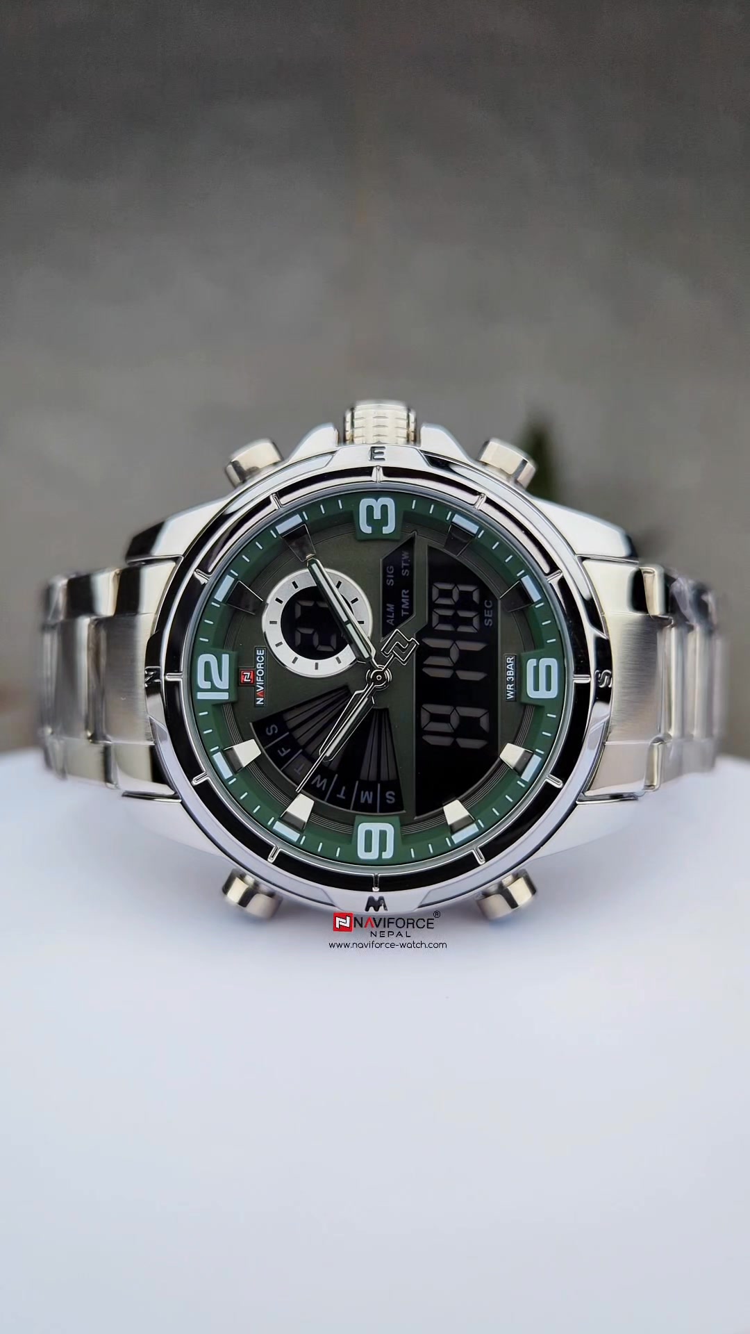NaviForce Nepal Facebook ad: Dual time, single statement