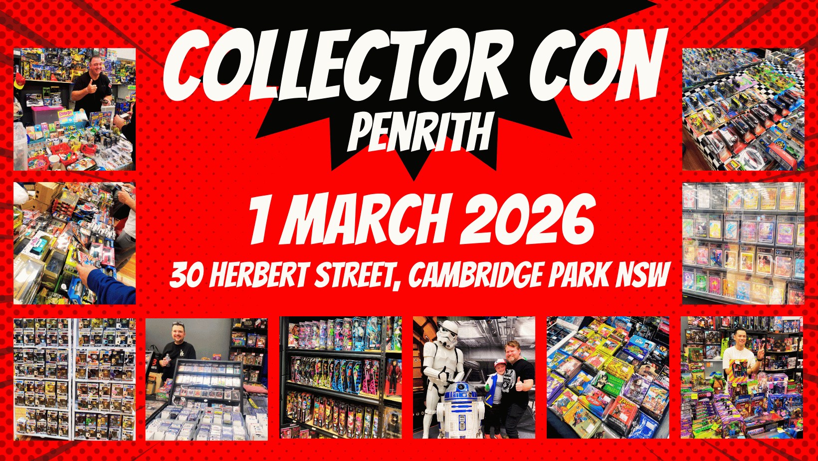 Collector Con Facebook ad: Collector Con | Penrith | 1 March 2026