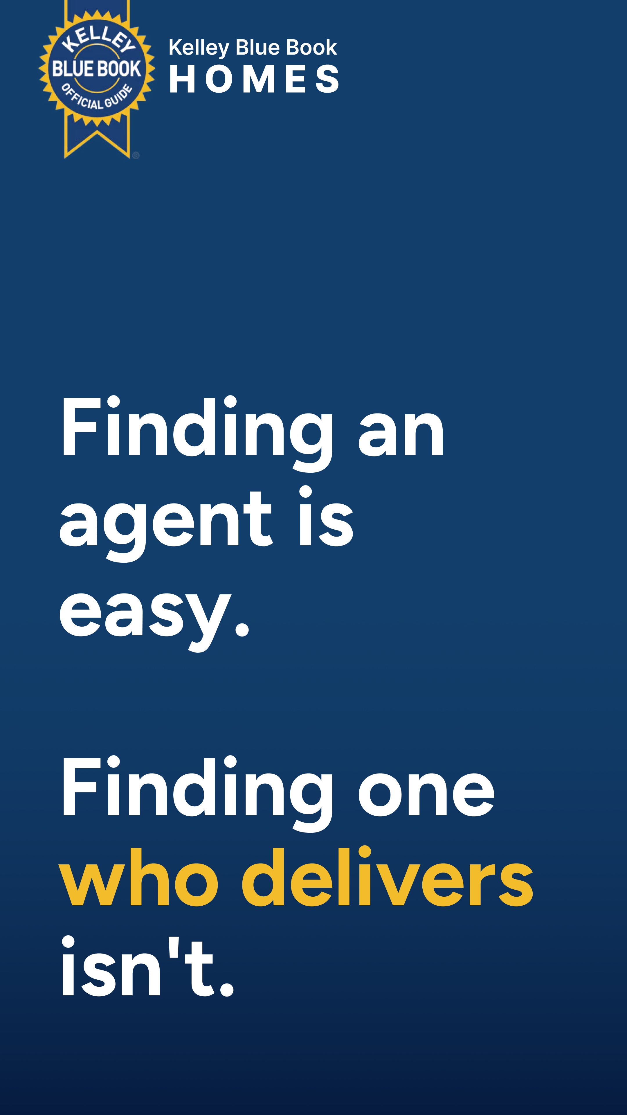 Kelley Blue Book Homes Facebook ad: Find a proven local agent