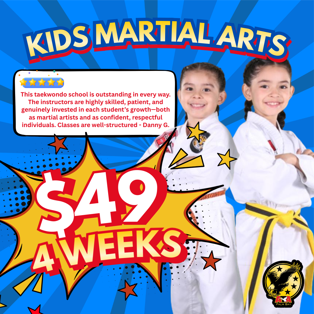 ATA Park Karate Facebook ad: Active Kids, Happy Hearts, Strong Minds!