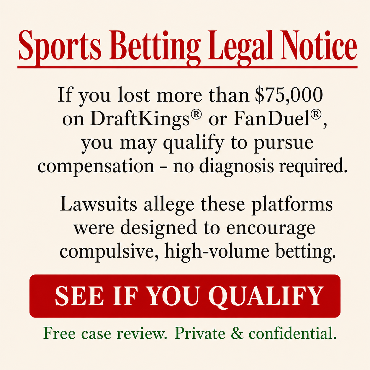 Ventura Law Center Facebook ad: Start Your Compensation Claim Here