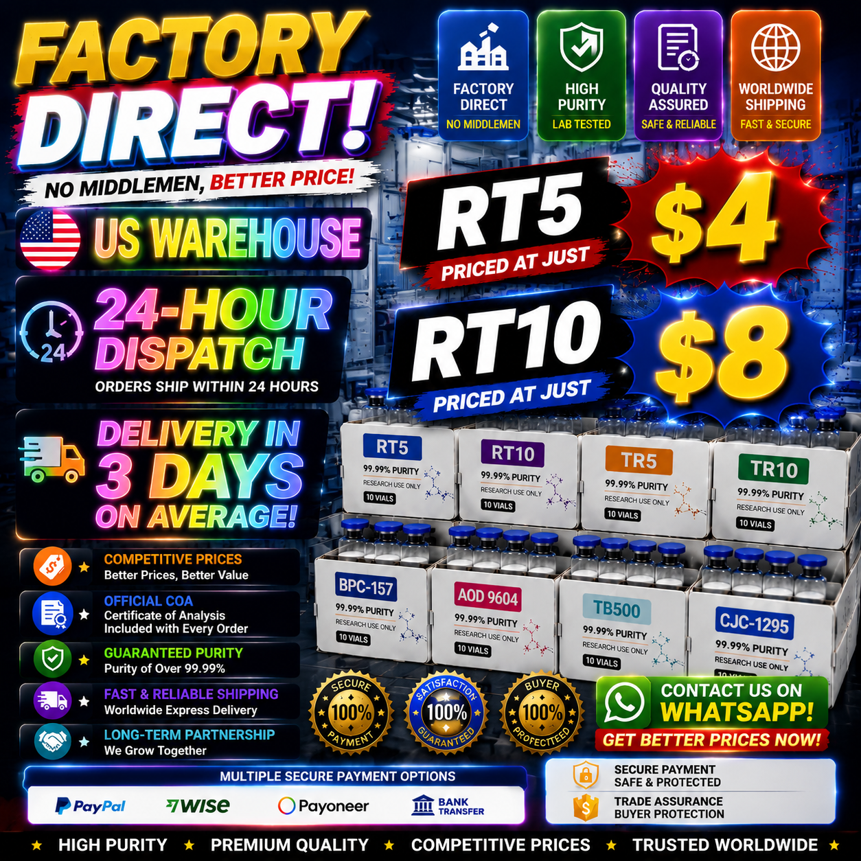 Peptide Factory - US Warehouse Facebook ad: Become Our Distribution Partner | Exclusive Peptide…