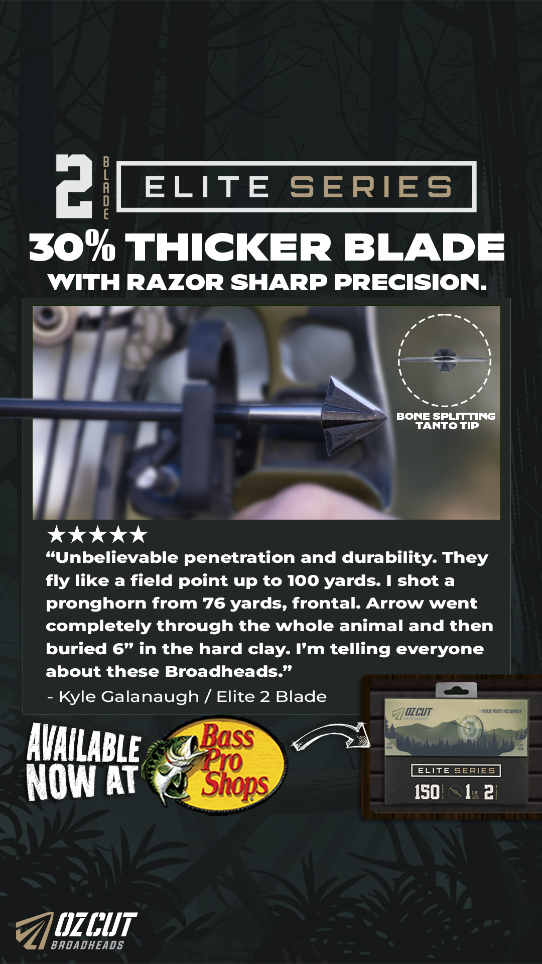 Ozcut Broadheads Facebook ad: Ozcut Elite Series 2: Penetration is Everything