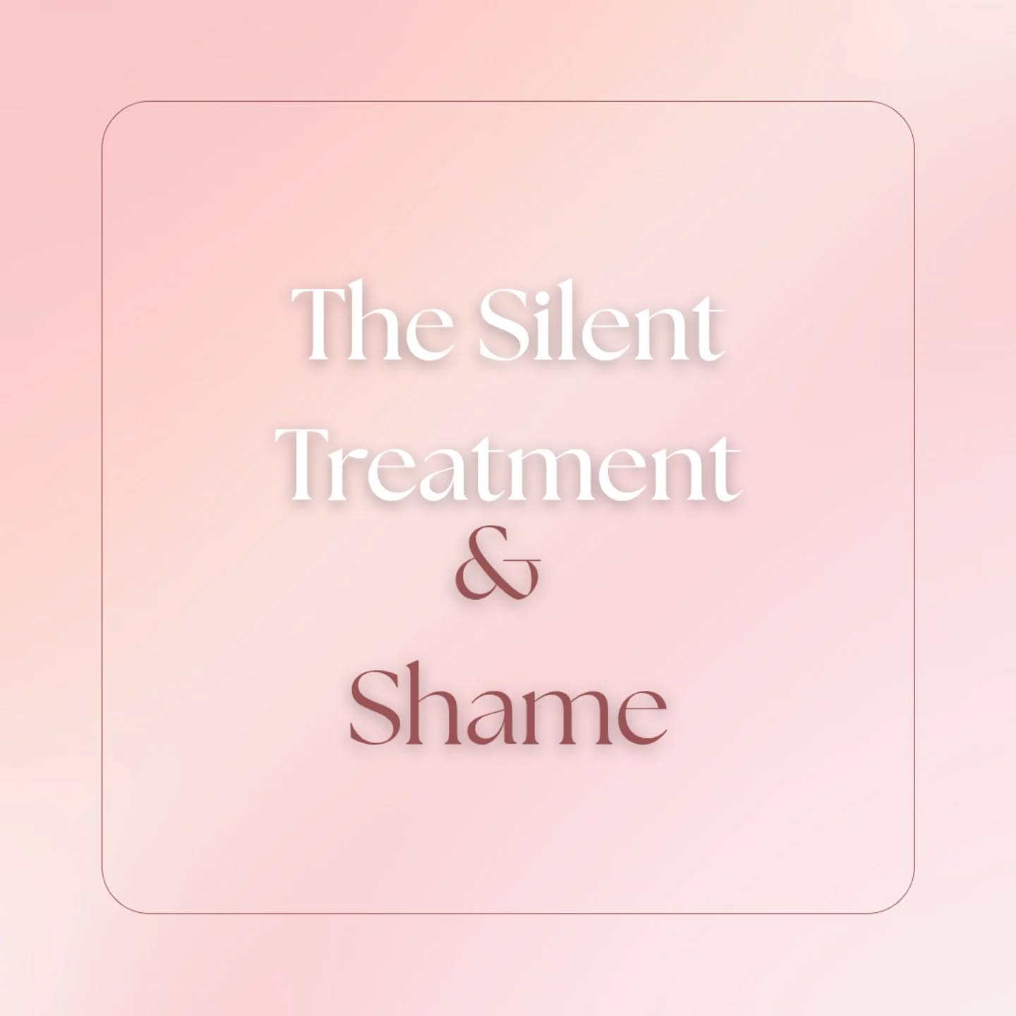 Spacetobemothers Facebook ad: Inner shame from the silent treatment often develops…