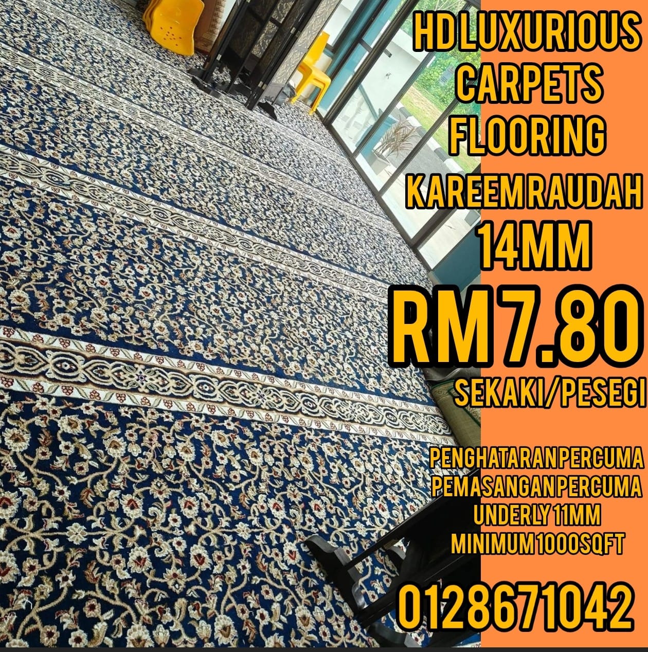 HD luxurious Carpets & Floorings Facebook ad: Promosi Hebat