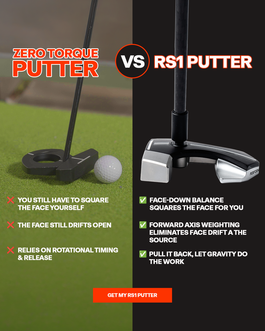 Performance Golf Facebook ad