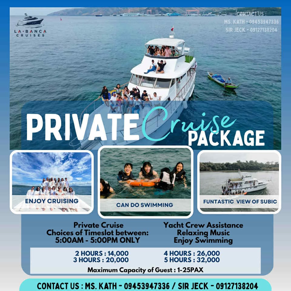 Subic Marino Yacht Rentals - La Banca Groups Facebook ad