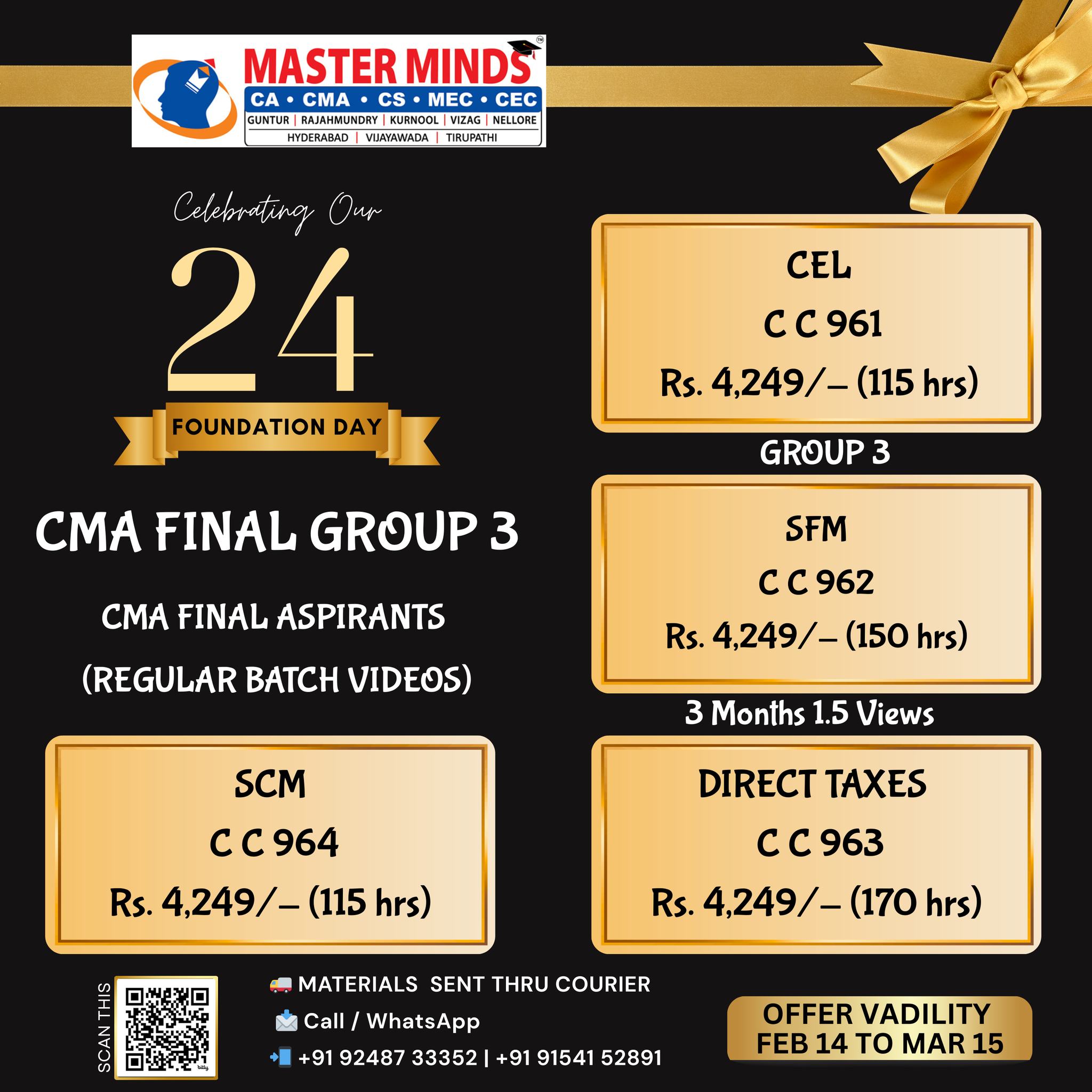 MASTERMINDS For CA Facebook ad: Courses - Masterminds India
