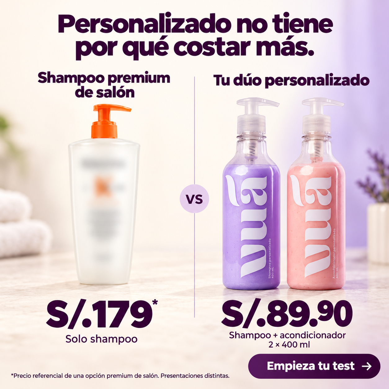 Vua Perú Facebook ad: Shampoo hecho para ti