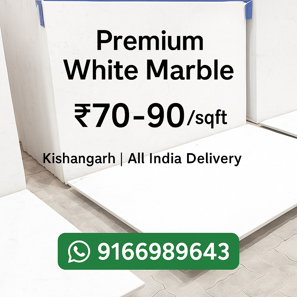 Aman Makrana White Marble Facebook ad: Premium White Marble, Kishangarh