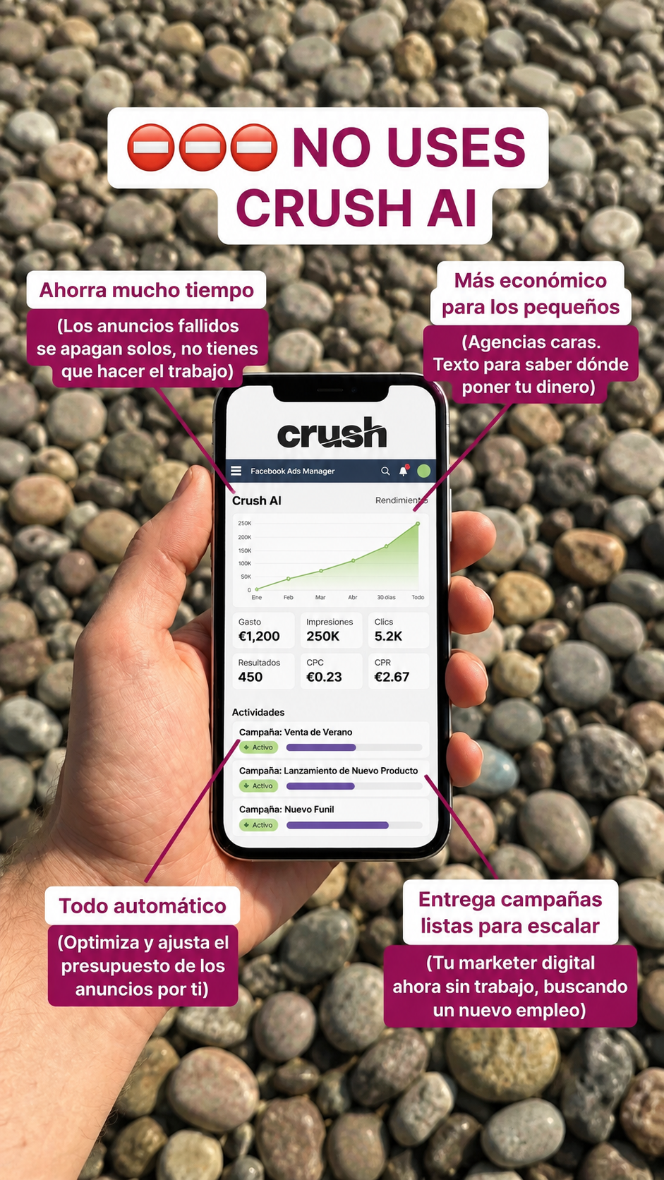 trycrush.ai Facebook ad