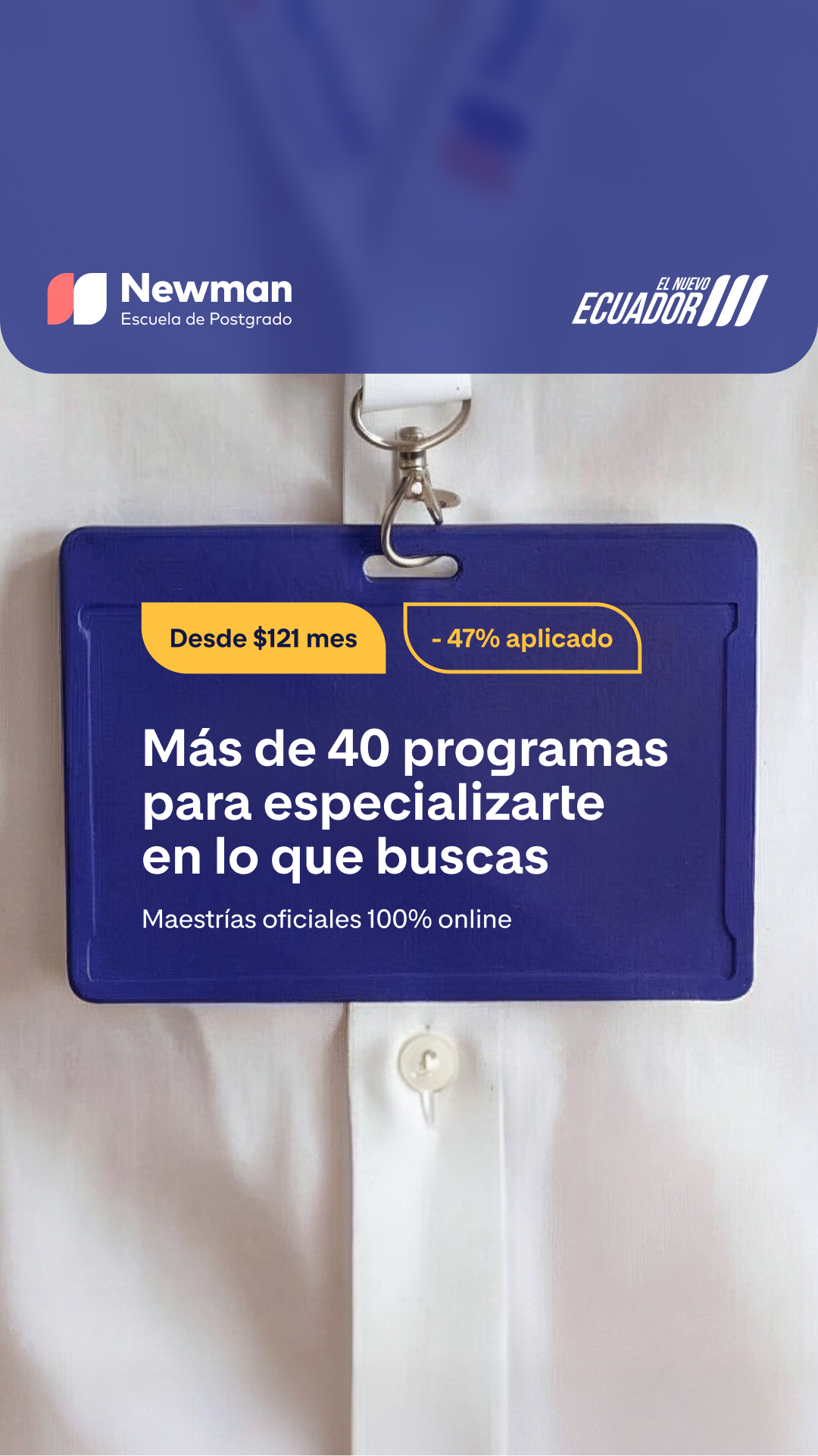 Escuela de Posgrado Newman Facebook ad