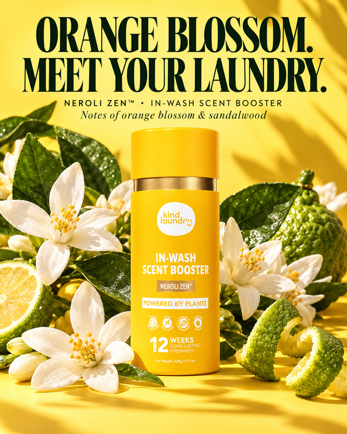 Kind Laundry Facebook ad: In-Wash Scent Booster Inspired by Jo Malone Orange Blossom