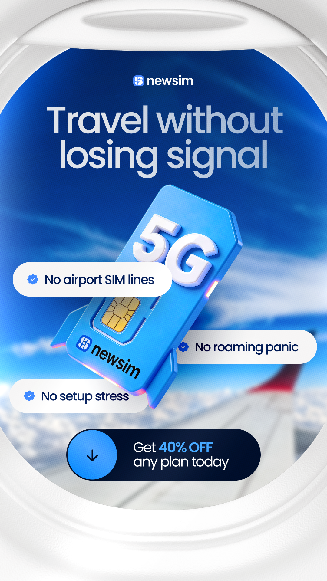 Newsim Facebook ad