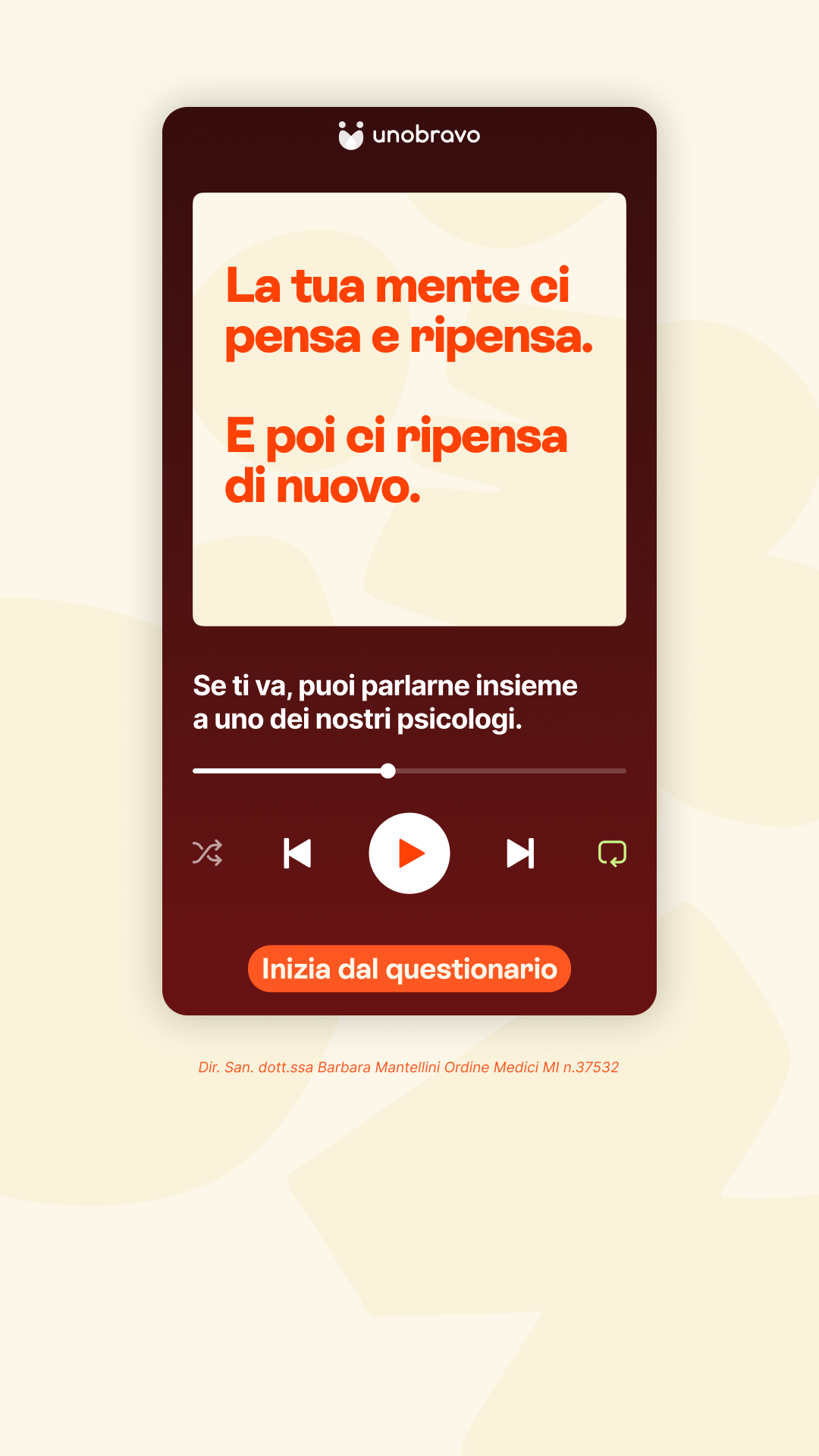 Unobravo Facebook ad