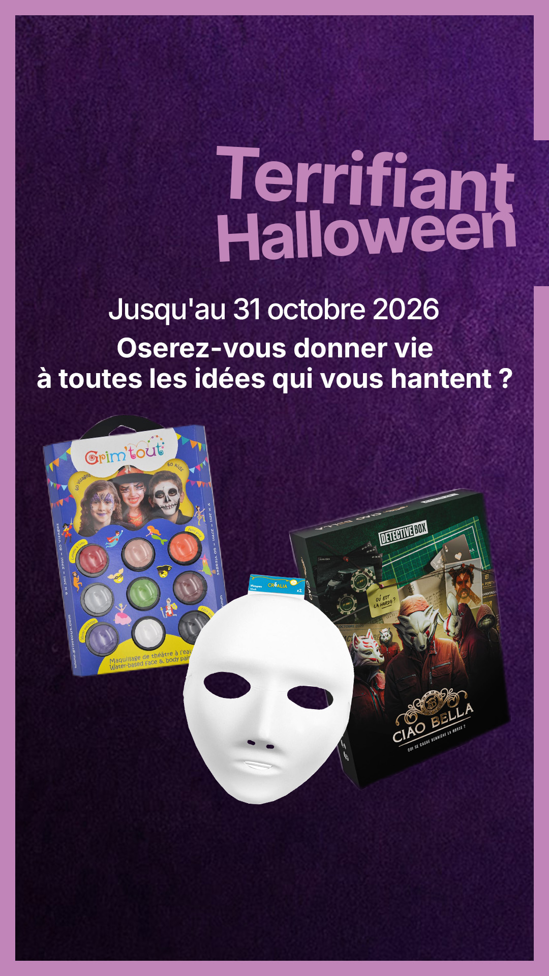 Cultura Facebook ad: Jouez à vous faire peur