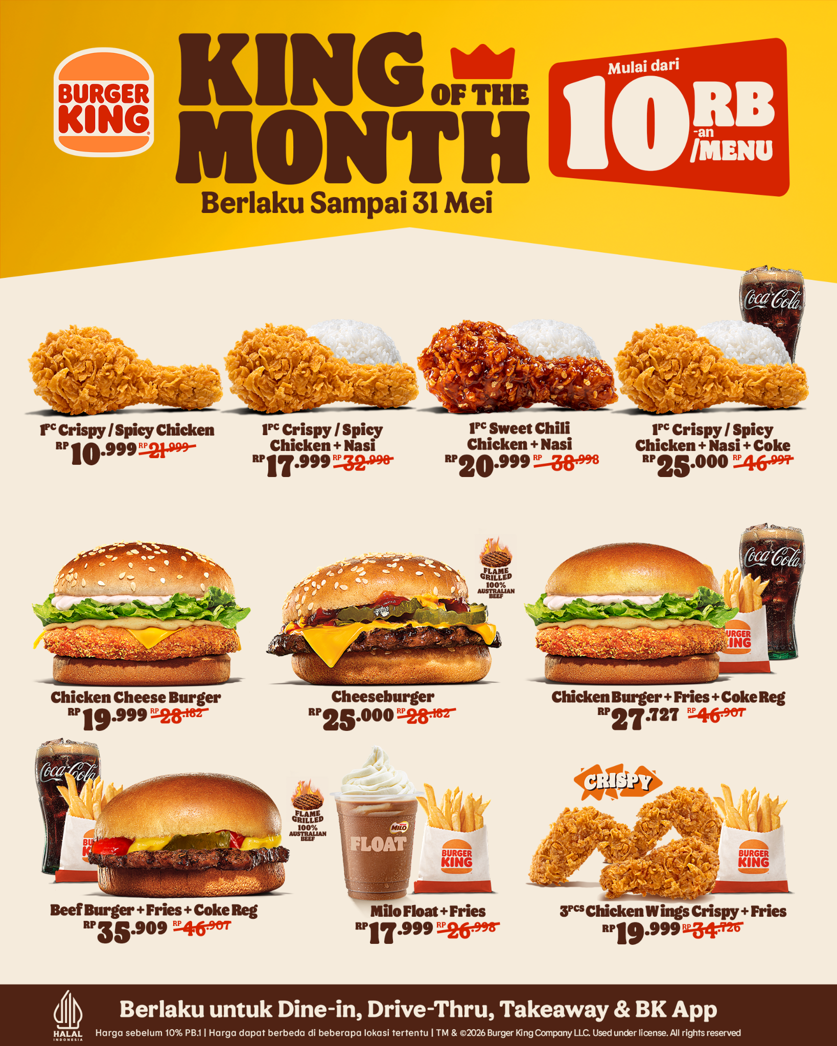 BURGER KING INDONESIA Facebook ad: King of The Month dari Burger King!