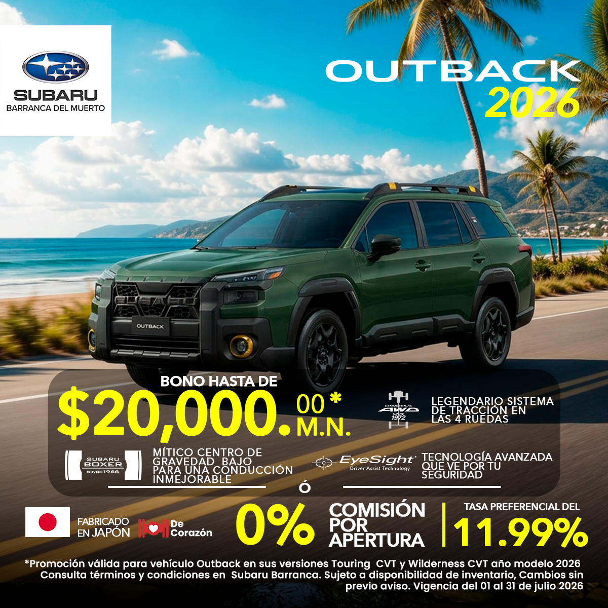 Subaru Barranca del Muerto Facebook ad: Subaru Outback fusiona la elegancia de un diseño…