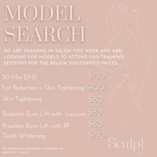 Sculpt By J Facebook ad: MODELS NEEDED