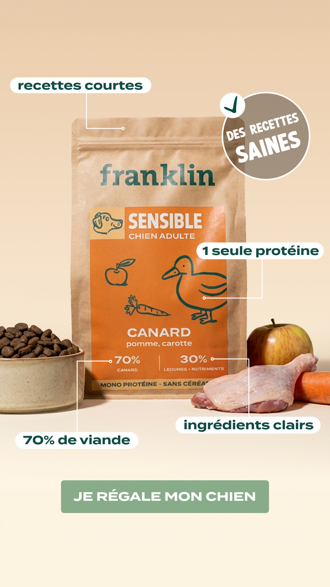 Franklin Pet Food Facebook ad