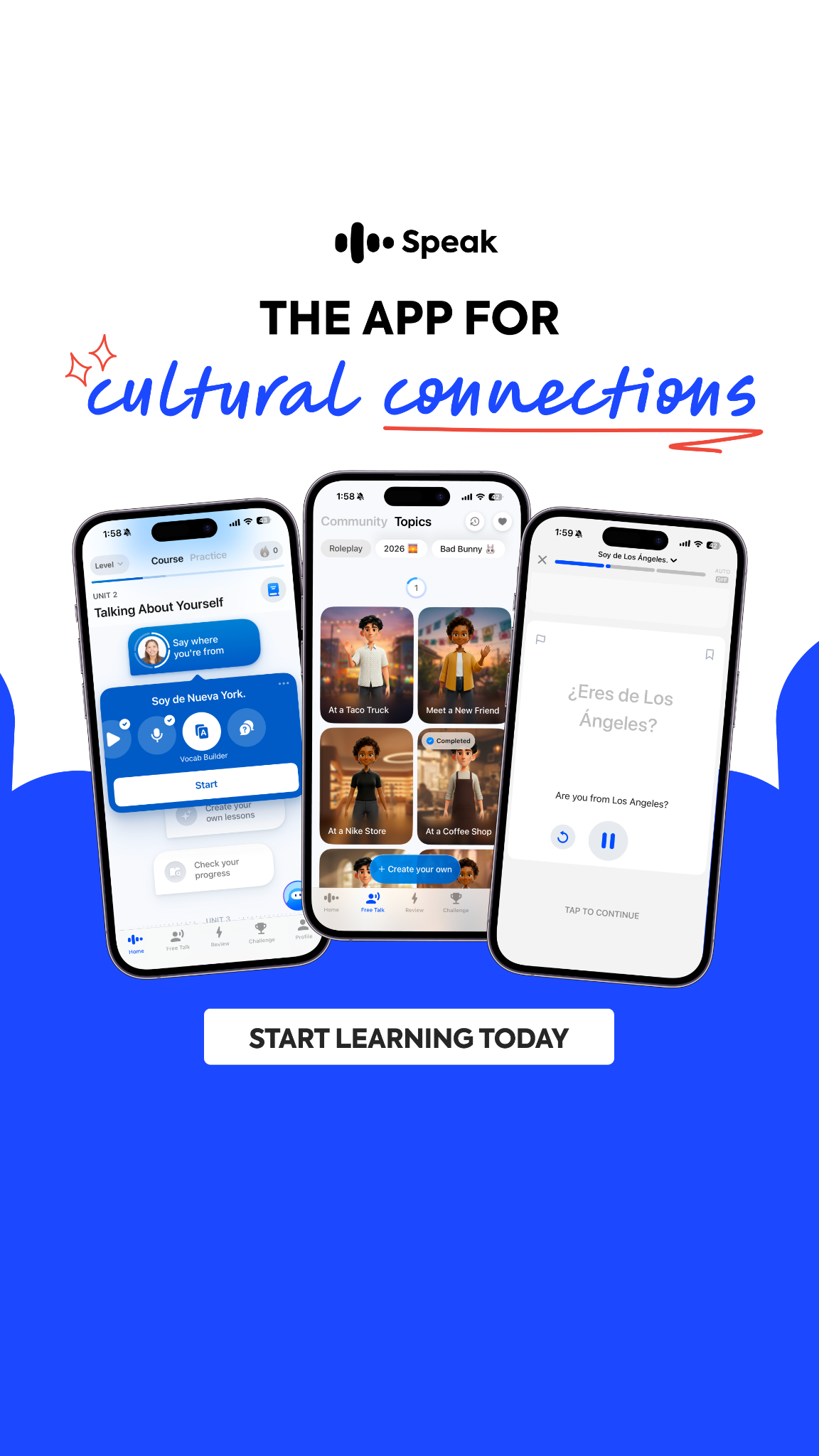 Speak Facebook ad