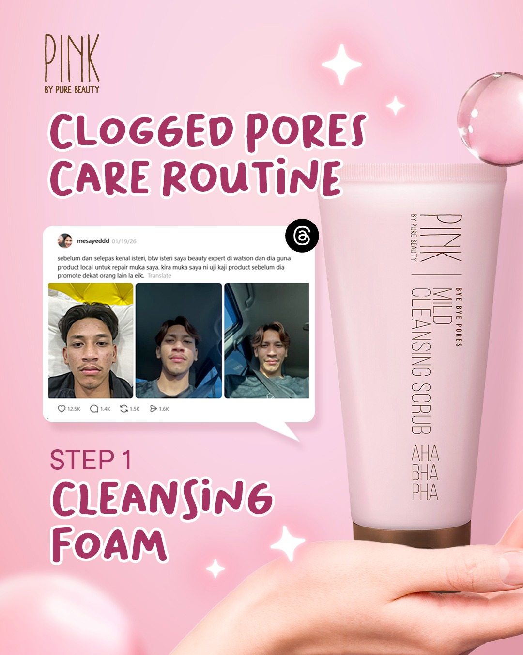 Pure Beauty Korean Skincare Facebook ad: If that viral smooth skin post on Threadsβ¦