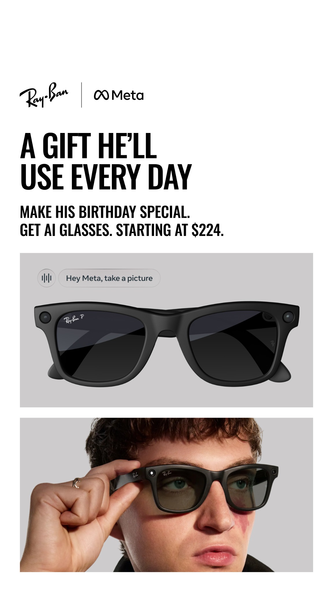 Ray-Ban Meta Facebook ad