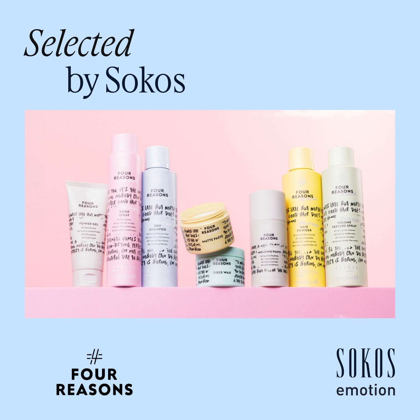 Sokos Facebook ad: Helli hiuksiasi Four Reasons -tuotteilla