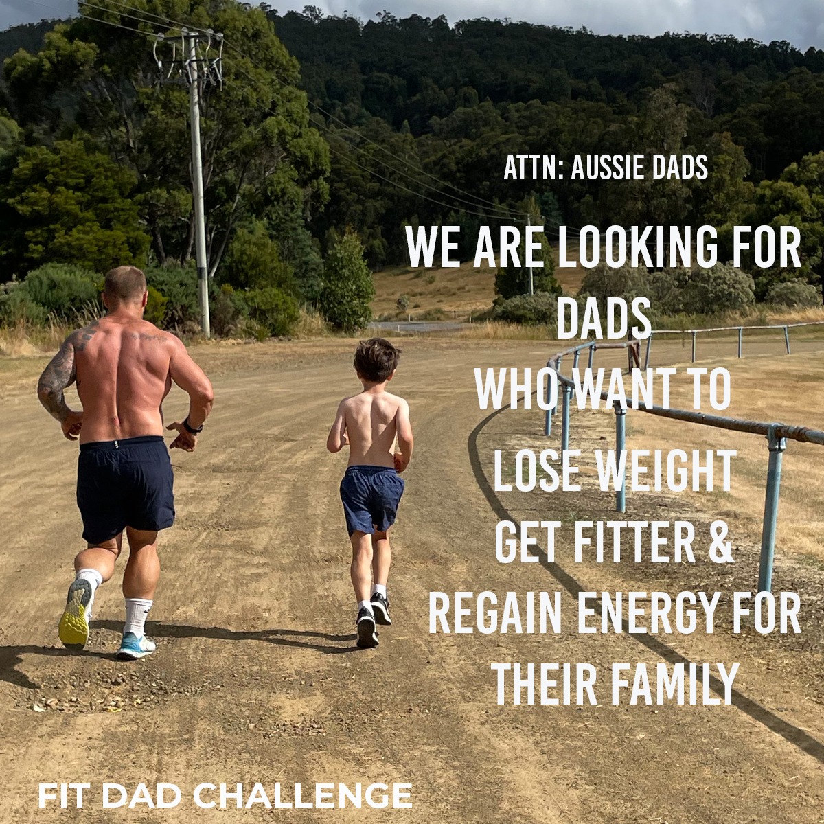 Fit Dads Club Facebook ad: DAD BOD CHALLENGE