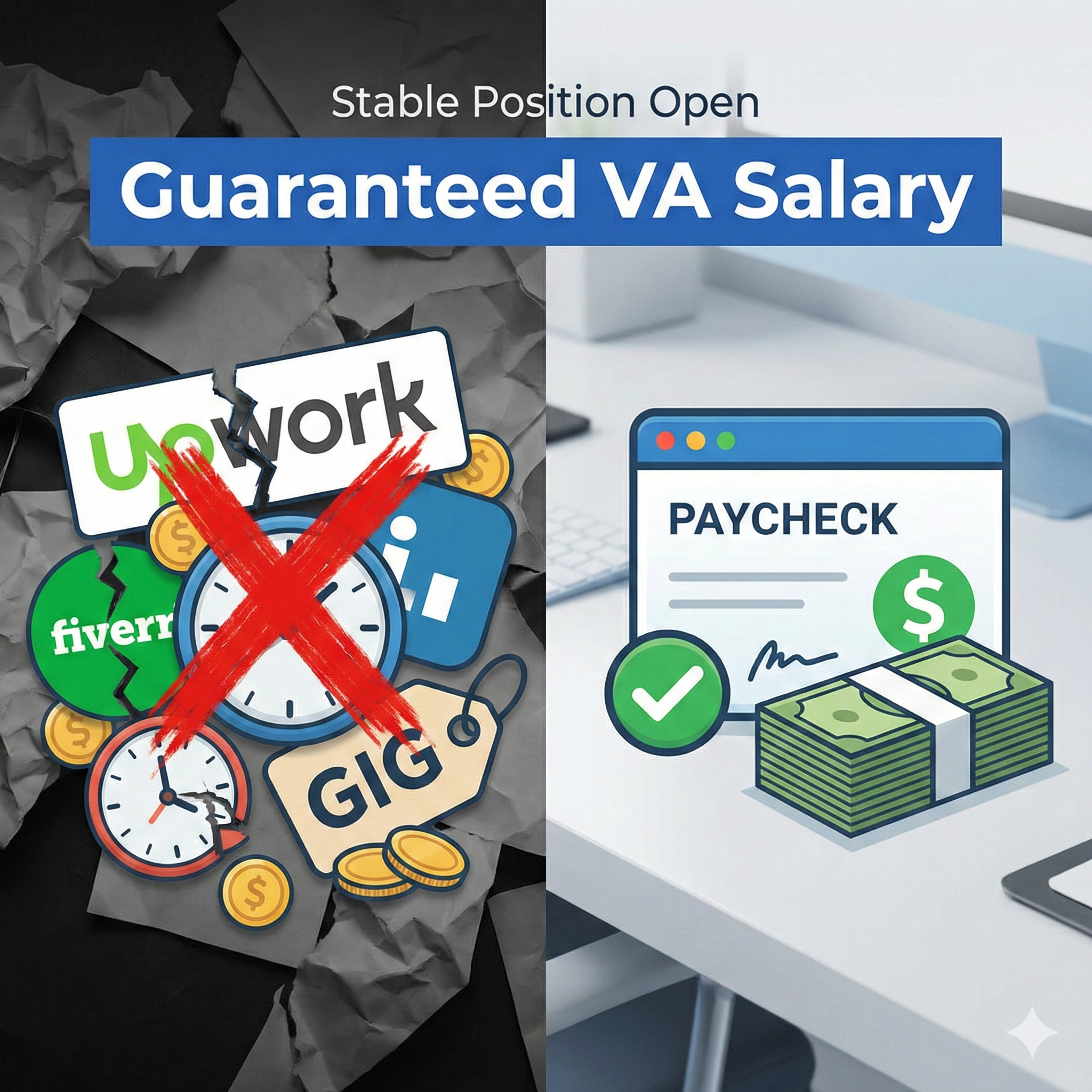 Talented - Recruitment Facebook ad: We're Hiring a Virtual Assistant
