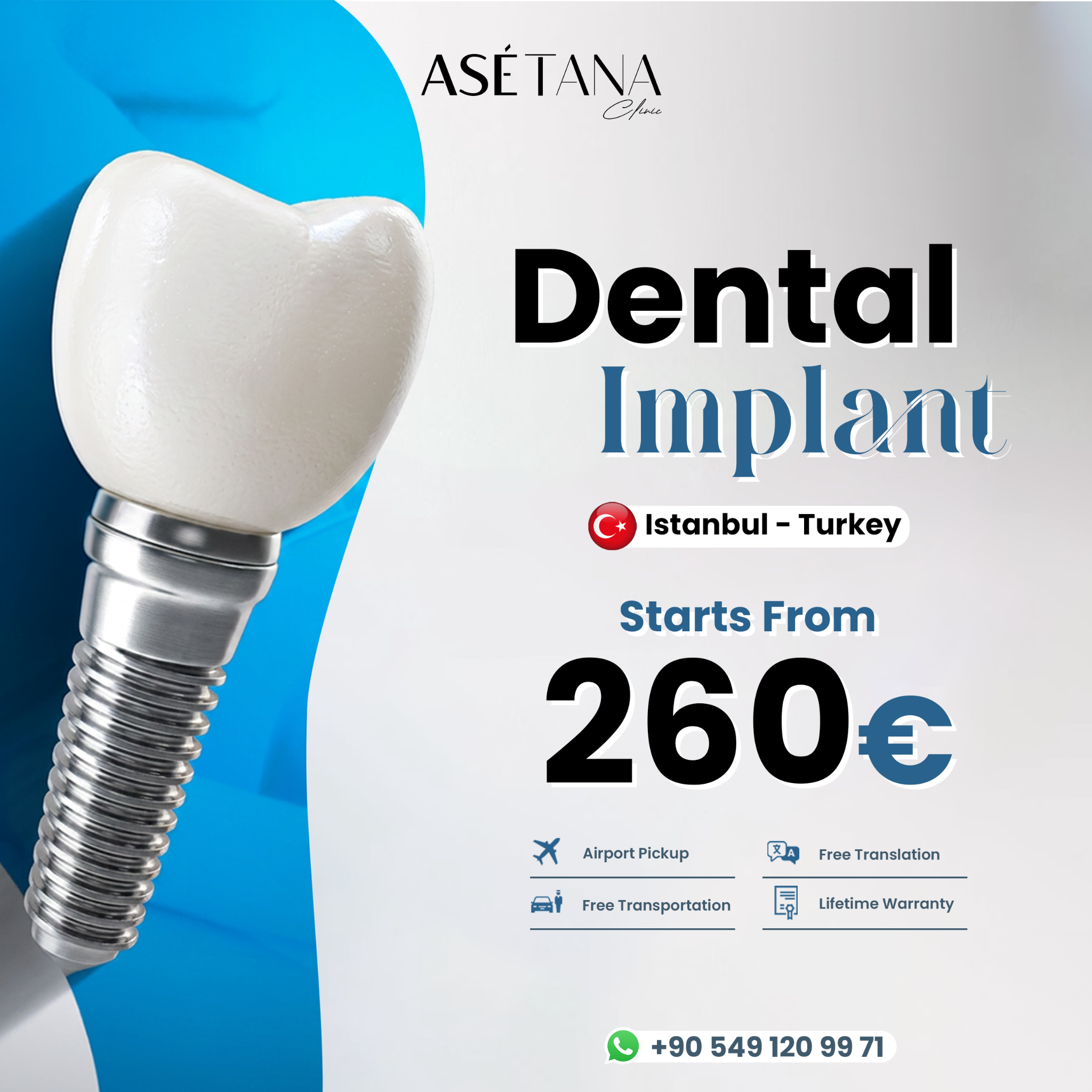 Asetana Clinic: Hollywood smile, Dental Implant, Teeth Veneers Facebook ad: Get your Free Consultation