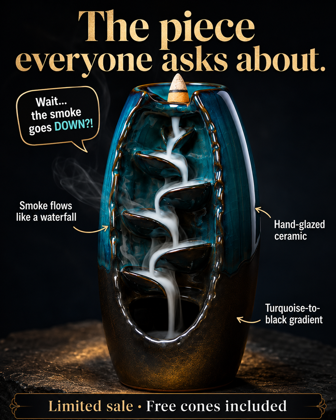 Rituals Zen - Backflow Incense Burners Facebook ad: Decor That Comes Alive