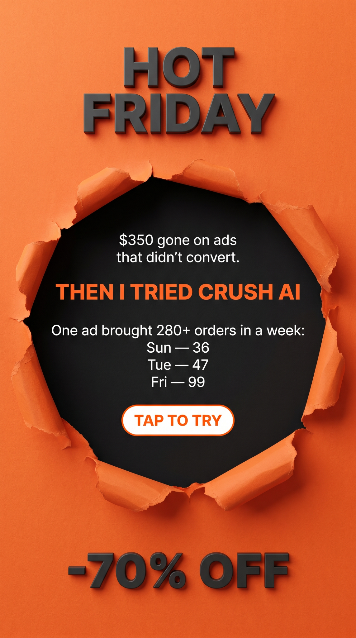 trycrush.ai Facebook ad
