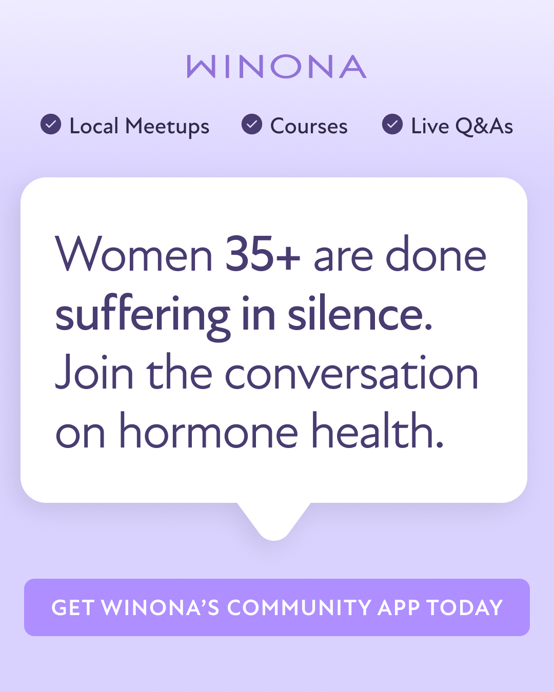 By Winona Facebook ad