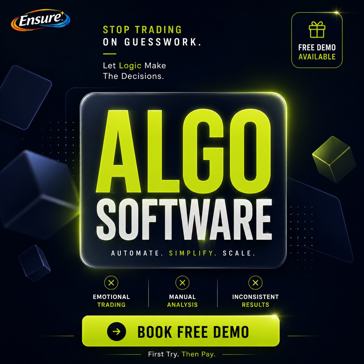 Ensure Capital Facebook ad: Built for Disciplined Traders
